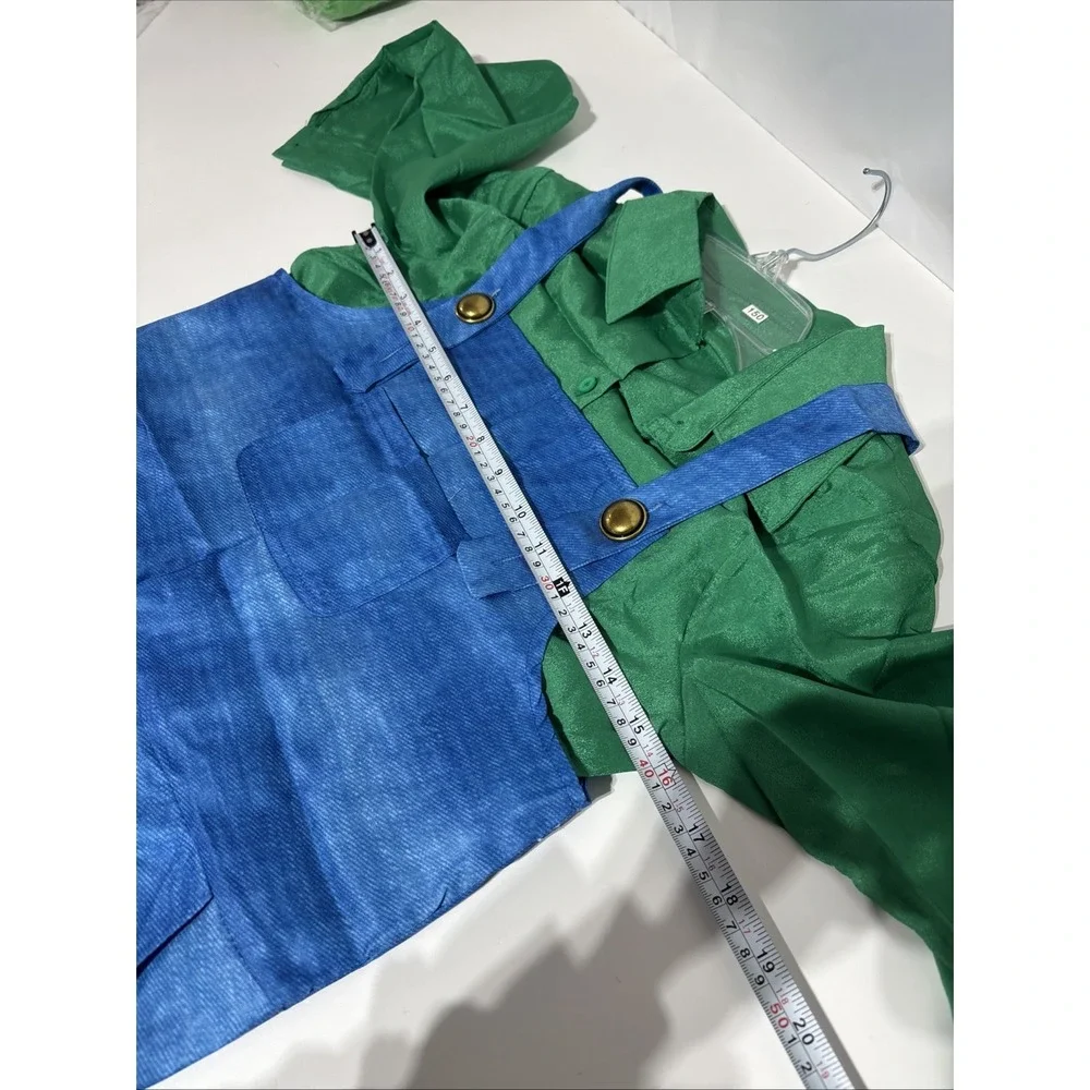 Super MARIO Kids Luigi Costume‎ Size S Halloween Dress Up New